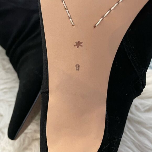 Splendid Ankle Booties Black Suede Kitten Heels 8 - Picture 10 of 10